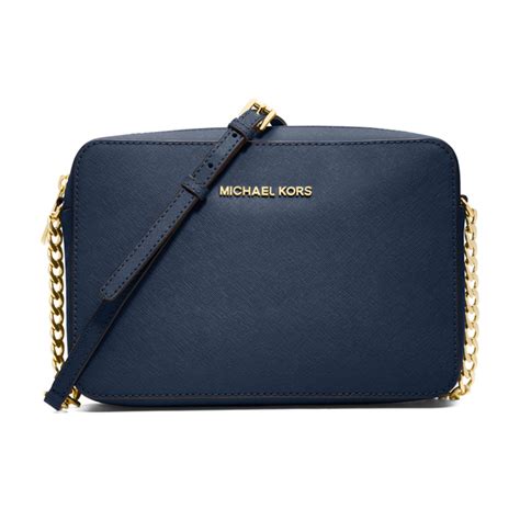 michael kors navy canvas purse|Michael Kors navy crossbody bag.